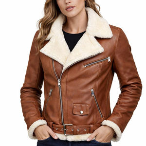 Chaqueta de Invierno para Mujer, de Piel de Oveja, Estilo Burbuja, Cortavientos, Ecológica, Informal - Product Image 4