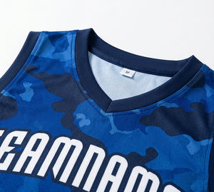 Conjunto de Uniforme de Baloncesto Personalizado por Sublimación, Azul Sólido, Pantalones Cortos, Malla Transpirable, Uniformes de Equipo al por Mayor, Entrenamiento Masculino, Secado Rápido - Product Image 2