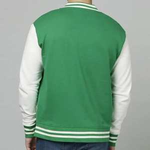 Solid Color <b>Winter</b> Warm Long Sleeves Men Best Printing <b>Leather</b> Sleeve Men Baseball Varsity <b>Jackets</b> Varsity <b>Jacket</b> OEM ODM - Product Image 2