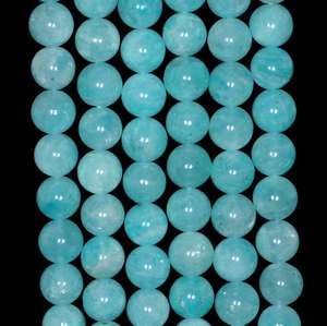 Cuentas Sueltas Redondas de Amazonita Azul Agua, Piedra Natural para Joyería, Fabricación de Pulseras y Collares, Cuentas para Manualidades - Product Image 3