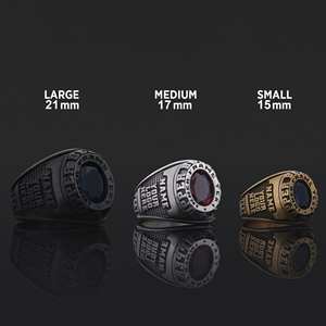 Anillo de Graduación Universitario BOJ MCollege Ring 007 Personalizado en Plata con Diamantes, Unisex, Certificado por GIA, Micro, Bajo Precio - Product Image 4