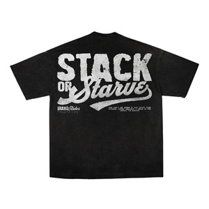 <b>Men's</b> Black Cotton Knitted Formal T-Shirt Short Sleeve <b>Turtleneck</b> Regular Fit Printed Front Logo Street Style Letter Pattern - Product Image 1