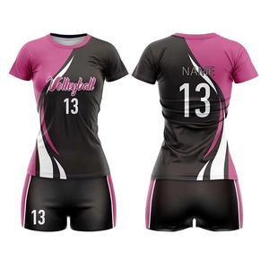 Maillot de volley-ball respirant à manches courtes, personnalisé avec le nom de l'équipe, pour jeunes hommes et femmes, uniformes de volley-ball sportifs - Product Image 1