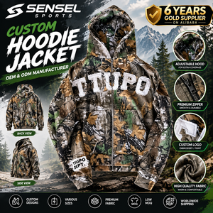 Men's Hoodies & Sweatshirts Custom Top Quality Camouflage Hoodie 2026 Tactical Leaf <b>Camo</b> Hoodie Patch Embroidery Zipper <b>Jacket</b> - Product Image 1