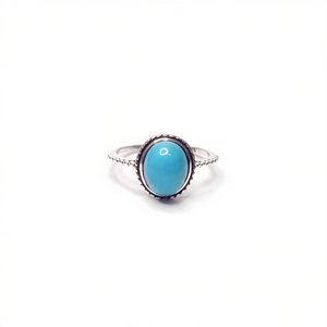 Belle bague en turquoise bleue, poids 2,2 grammes - Product Image 2