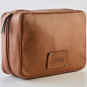 Leather <b>Tech</b> Organizer Case with Zipper Closure 7 Inch Classic Travel Electronics Storage <b>Bag</b> for Documents and Devices - Product Image 6