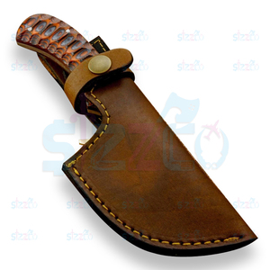 Cuchillo de Caza de Acero de Damasco Hecho a Mano Personalizado OEM con Mango de Madera Exótica, Hoja Fija, para Camping, Táctico, EDC - Product Image 3