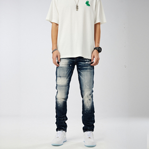 Pantalon en jean streetwear pour homme de haute qualité personnalisé avec pantalon en jean uni personnalisé pour hommes adultes - Product Image 1