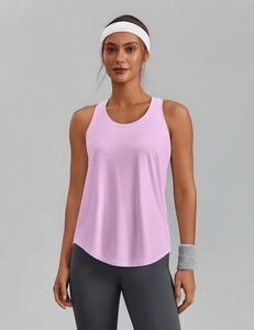 Débardeur Femme en Spandex/Polyester Sans Manches Décontracté Été Doux Confortable Respirant Extensible Écologique Séchage Rapide Nœud - Product Image 1