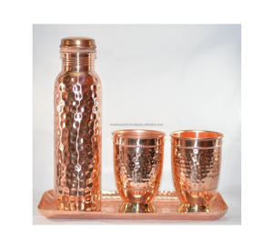 ขวดน้ำทองแดงดีไซน์ไม่เหมือนใครเป็นมิตรกับสิ่งแวดล้อมและกันรั่วซึมสำหรับการให้ความชุ่มชื้นในชีวิตประจำวันสำหรับน้ำเดือด - Product Image 2