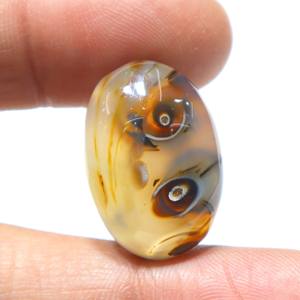 Piedra Preciosa Natural de Ágata Sulemani Aqeeq, Cabujón de Ágata con Rayas, Piedra Suelta Lisa, Proveedor Mayorista de Piedras para Joyería - Product Image 1