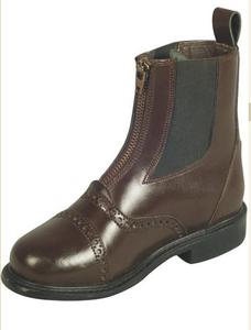 Bottes d'équitation TM STAR avec fermeture élastique à la cheville et à la base de la botte, motif imprimé, en cuir, idéales pour l'équitation - Product Image 2