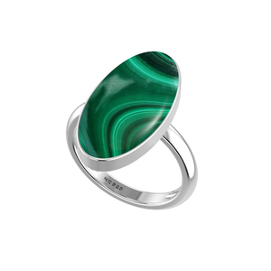 925 Sterling Silver Children's Ring Bezel Setting Malachite Gemstone Mix Shapes Classic Wedding Party Trendy Fashionable Unisex - Product Image 6