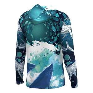 Sudadera con Capucha Táctica de Pesca BEUDEN SPORTS Personalizada con Protección Solar UPF50, Tejido Elástico de Secado Rápido, Spandex/Poliéster, Estampado Digital, Unisex - Product Image 3
