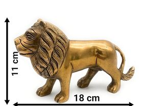Figura de León de Latón Macizo Vintage, Escultura de León Hecha a Mano para Decoración del Hogar, Oficina, Escritorio, Estante, Regalo Coleccionable - Product Image 6