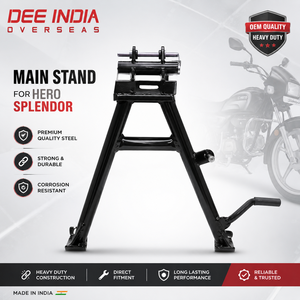 Soporte Central de Repuesto de Calidad OEM para Motocicleta Hero Splendor, Resistente, Acabado Negro - Product Image 2