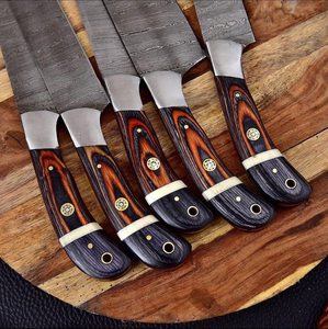 Custom Handmade <b>Knife</b> Set Durable Damascus Steel Blades With Wooden Handle High Quality <b>Kitchen</b> Tasks Chef <b>Knife</b> Set - Product Image 4