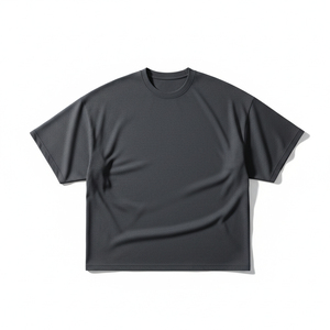 Custom Logo Heavyweight Oversized T Shirt 100 Cotton Drop Shoulder Blank Plain Loose Fit Tee Men Plus Size Streetwear - Product Image 1