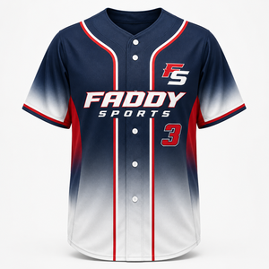 Maillot de baseball personnalisé sublimé pour homme, uniforme d'équipe entièrement boutonné, respirant, vêtements de sport de softball, streetwear hip-hop - Product Image 1