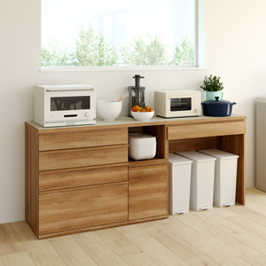 Modern Wood Living Room & Home Office Cabinet with 2 <b>Drawers</b> 2 Shelves Shaker Doors Antique Luxury Design Wheels - Product Image 3