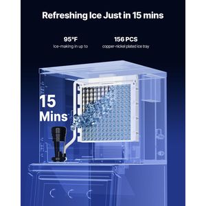 Commercial Kitchen Equipment 22 Inch Stainless Steel Industrial <b>Ice</b> <b>Maker</b> <b>Machine</b> 360 Lbs/Day Self-Cleaning Scheduled <b>Ice</b> - Product Image 2