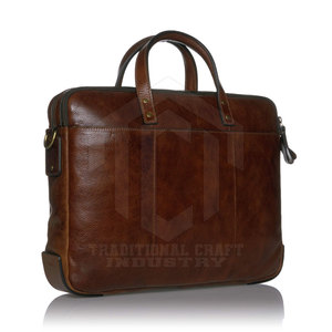 Sacs pour ordinateur portable de voyage professionnels de haute qualité, fermeture éclair, cuir véritable, design écologique, capacité de 24 L, pour usage professionnel au bureau - Product Image 2
