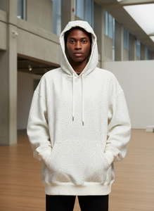 Sudadera con Capucha para Hombre con Pedrería, Personalizada, de Felpa Francesa de 480 g/m², Lavado Ácido, Corte Holgado, Estilo Urbano OEM - Product Image 5