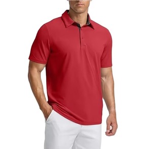 Camiseta de Golf Deportiva para Hombre, Personalizada con su Propio Logotipo, Manga Corta, Cuello Solapa, Tejido de Punto, 100% Algodón, Impresión Digital, Antiarrugas, Secado Rápido - Product Image 3