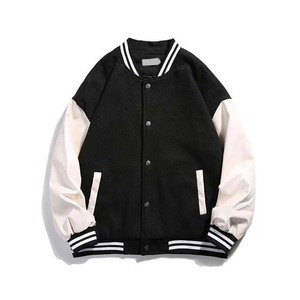 Veste universitaire de baseball unisexe de haute qualité, broderie chenille, polaire, style Letterman, col montant, respirante, réversible, hiver - Product Image 4