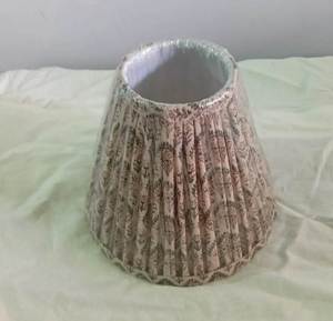 High Demand <b>Modern</b> Cone Shape Linen Fabric <b>Lamp</b> <b>Shade</b> Pleated Gathered Ikat Pattern Indoor Table Use Handmade Dimmable E27 - Product Image 4