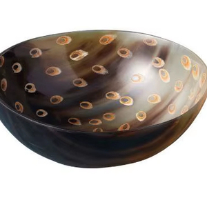 ชามเสิร์ฟทำมือจากเขาควาย ภาชนะใส่อาหารรักษ์โลกจากอินเดีย ชามตกแต่งแกะสลักขัดเงา สำหรับงานเลี้ยง ทนทาน สวยงาม - Product Image 1