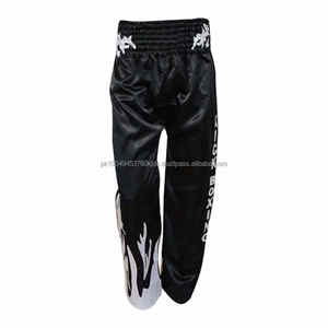Venta al por mayor pantalones de satén de kickboxing unisex con cintura elástica para correr gimnasio pantalones de boxeo personalizar pantalón de kickboxing - Product Image 5