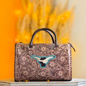 Sacs à main en cuir véritable Venus : petits, portables, de luxe, imperméables, faits main, style western, à motifs floraux, pour voyage et extérieur – Nouveauté très prisée - Product Image 1