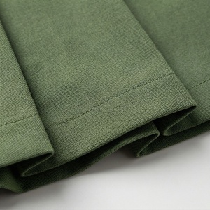Minifalda Plisada para Mujer, Color Verde Oliva Sólido, Cintura Regular, Tejido de Tela, Estilo Casual para Todas las Temporadas - Product Image 6