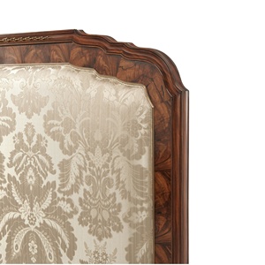 Cama Doble de Madera Maciza de Estilo Real Europeo de Lujo, Muebles de Dormitorio Franceses Antiguos Tapizados 2204449 - Product Image 4