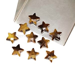 Amuletos de piedras preciosas talladas a mano con forma de estrella de ojo de tigre Natural, talla de estrella de ojo de tigre de 10mm para fabricación de joyas a precio al por mayor a granel - Product Image 1