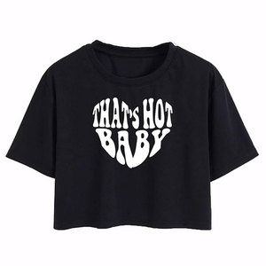 High Performance Trendy Lightweight New Arrival High Soft Comfortable Custom Printed Casual Street Wear Summer Women <b>Crop</b> <b>Top</b> - Product Image 1
