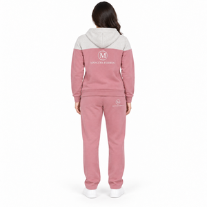 Conjunto Deportivo Unisex MANGOES FASHION Rosa Gris Sólido Ecológico de Felpa 100% Algodón con Capucha y Cordón Ajustable - Product Image 2
