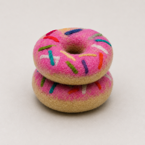 Felt <b>Wool</b> Donut Toy with Colorful Sprinkles Soft Montessori Educational Numbers Plush for Kids - Product Image 2