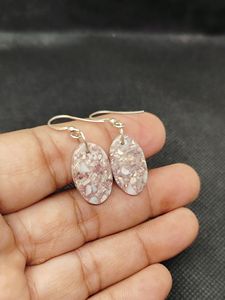 Pendientes de Plata de Ley 925 Hechos a Mano al por Mayor con Gema de Mármol Sabalgarh Genuina - Product Image 5