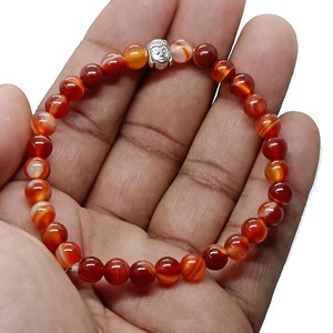 High quality Red Carnelian Crystal Gemstone Buddha Bead Bracelet Fashion Charm Jewelry for Men Women for Energy Meditation - Product Image 6