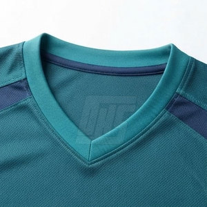 Maillot de sport à col en V pour hommes, chemise athlétique à manches courtes, séchage rapide, vêtements d'équipe performants pour l'entraînement au basketball et au football - Product Image 5