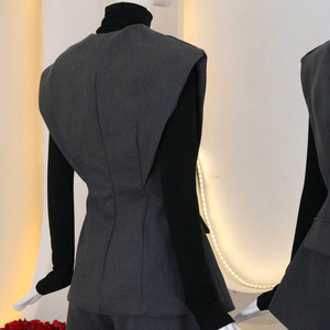 Conjunto de Blazer de Manga Larga y Camiseta de Manga Larga para Mujer, Estilo Casual de Algodón, Fabricado en Vietnam, Premium, Modesto, con Shorts por Encima de la Rodilla - Product Image 5