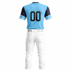 Uniforme de baseball de qualité supérieure, fabriqué avec les meilleurs matériaux, design de logo personnalisé, 100% polyester. - Product Image 2