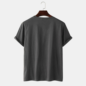T-shirt Athlétique Homme Coupe Classique Personnalisable 100% Coton Manches Courtes Uni Décontracté Respirant Écologique - Product Image 2