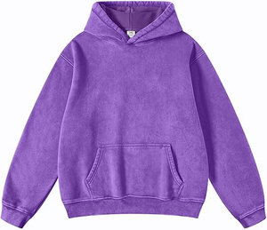 Survêtements de jogging personnalisés brodés streetwear pour hommes, sweats à capuche unisexes surdimensionnés 100% coton, anti-rétrécissement 400g - Product Image 4