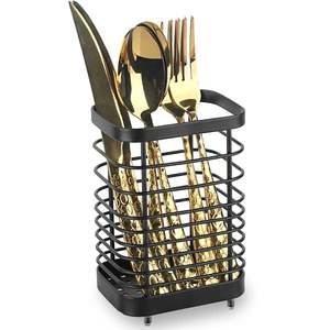 Portacubiertos metálico resistente para restaurante, cocina, cesta de almacenamiento para cucharas, tenedores y cuchillos, con calidad duradera. - Product Image 3