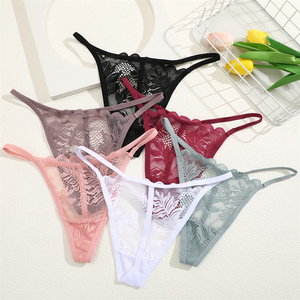 กางเกงในลูกไม้สีดำสำหรับผู้หญิง พร้อมลายปักฉลุโปร่ง ดีไซน์เซ็กซี่ - Product Image 2