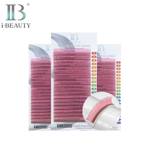 ขนตาปลอม I-Beauty Eyelash Extension-Ib Premium Color (สีชมพู) วัสดุ PBT รุ่น SM-C12/S-C16/S-C20 ขนตายาวแบบธรรมชาติ - Product Image 1