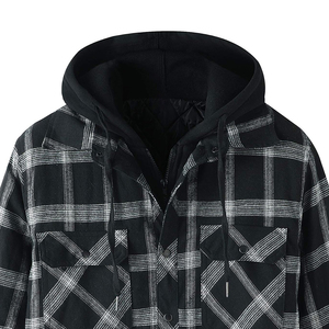 Sweat-shirts en flanelle décontractés pour hommes avec 2 grandes poches et fermeture éclair, respirants - Product Image 6